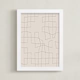 "Loose Framework" - Art Print in Chalk by Beth Vassalo - Framed