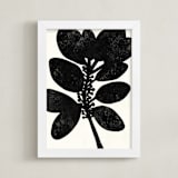 "Minimalist Leaves" - Art Print in Noir by Marta Crea - Framed