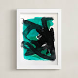 "Change Mind" - Art Print in emerald green by Nell Waters Bernegger - Framed