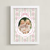 "Holiday Ribbon: Portrait Framed Photo" - Framed Photo in Peony by Jackie Crawford - Framed