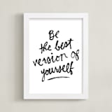 "Best Version" - Art Print in Black by Kelly Nasuta - Framed