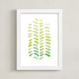 "Bok Choi Print No. 2" - Art Print in Spring Green by Susie Allen - Framed