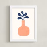"Modern Vase #1" - Art Print in Blush by Field and Sky - Framed