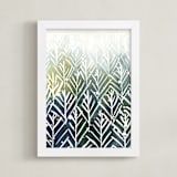 "Evergreens" - Art Print in Greens by Yao Cheng Design - Framed