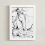 "More Alike than Not" - Art Print in Charcoal by Karen Kaul - Framed