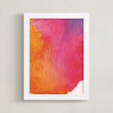 "Rainbow" - Art Print in Raspberry Rose by Artsy Canvas Girl Designs - Framed