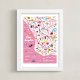 "I Love Los Angeles" - Art Print in Cotton Candy by Jordan Sondler - Framed
