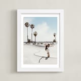 "Santa Barbara Skate I" - Art Print in color by Kamala Nahas - Framed