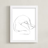"Seated Figure" - Art Print in Bright White by Lorent and Leif - Framed