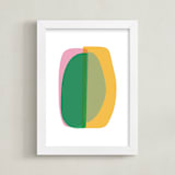 "spring green abstract" - Art Print in spring green by tina johnson - Framed