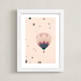 "To The Stars" - Art Print in Pale Pink by Caroline Mint - Framed