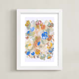 "Cornflower" - Art Print in Cornflower Blue by Suzanna Toole - Framed