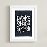 "Future Space Explorer" - Art Print in Space by Amy Payne - Framed