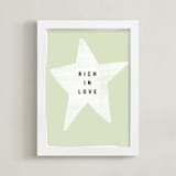 "rich in love" - Art Print in mint by Lindsay Stetson Thompson - Framed