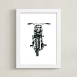 "Biker" - Art Print in Coal by Rushmi - Framed