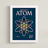 "Atom" - Art Print in Navy by Heather Schertzer - Framed