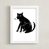 "dog" - Art Print in Ink by Alexandra Dzh - Framed
