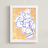 "Lush Botanical Gallery I" - Art Print in Peach by Lise Gulassa - Framed
