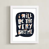 "Very Best Me" - Art Print in Denim by Amy Payne - Framed