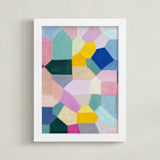 "Safe as houses" - Art Print in peach by raven erebus - Framed