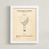 "Pickleball Posters 2" - Art Print in Backhand Black by Jayne Alfieri - Framed