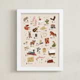 "Wild West Alphabet" - Art Print in Barn by Jenna Holcomb - Framed