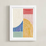 "mod rainbow" - Art Print in Rainbow by Jenna Holcomb - Framed