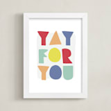 "yay for you" - Art Print in carnival by Lea Delaveris - Framed
