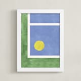 "Your Serve 1" - Art Print in Blue Deuce by Alicia Abla - Framed