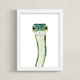 "Baby Animal Snake" - Art Print in Jade by Cass Loh - Framed