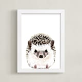 "Baby Hedgehog" - Art Print in coco by Cass Loh - Framed