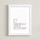 "Good Day Vibes" - Art Print in Candy by Inkblot Design - Framed