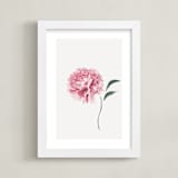 "Leaning In" - Art Print in Pretty Pink by Julie Cha - Framed