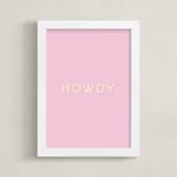 "Cowgirl II" - Art Print in Rose Petal Pink by Gwen - Framed