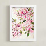 "Enchanted Garden 3" - Art Print in Floral Pink by Arohika Verma - Framed