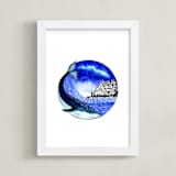 "Magical night" - Art Print in Vivid blue by Nikita Jariwala - Framed