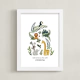 "The wild" - Personalized Art Print in White by Patricia Bacchus - Framed
