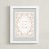 "Modern Monogram" - Personalized Art Print in Sage by Kristen Smith - Framed