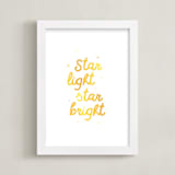 "Star Light Star Bright" - Art Print in Twinkle by Lea Delaveris - Framed