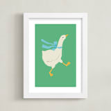 "Goose" - Art Print in Grass by lori jacobs wemple - Framed