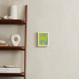 "Flower Shapes 1" - Art Print in Chartreuse by Alicia Schultz - In a Room