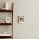 "Whimsical Stripes: Portrait Framed Photo" - Framed Photo in Raspberry Matcha by Vera Lim - In a Room