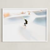 "Free" - Art Print in Sky Blue by Mike Sunu - Framed