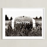 "The Grit of the Game" - Art Print in Leather by Janet Cruz - Framed