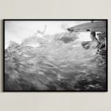 "Tides of Motion" - Art Print in Ocean Noir by Tania Medeiros - Framed