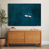 "Waiting on Waves" - Art Print in Dark Teal by Jessica Rice - In a Room