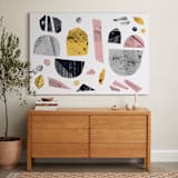 "Boats on a river" - Art Print in light and fun by Susanne Kasielke - In a Room