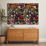 "Painted midnight garden" - Art Print in Crimson by Teo - In a Room