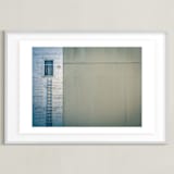 "From the Window, San Francisco 2" - Art Print in Dawn in the Alleyway taupe by Jacquelyn Sloane Siklos - Framed