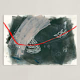"I Need A Sign" - Art Print in charcoal teal by Lauren Packard - Unframed